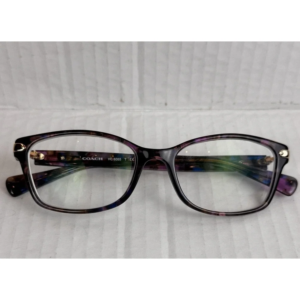 COACH HC 6065 5288 CONFETTI PURPLE GOLD AUTHENTIC FRAMES EYEGLASSES 51-17 K1